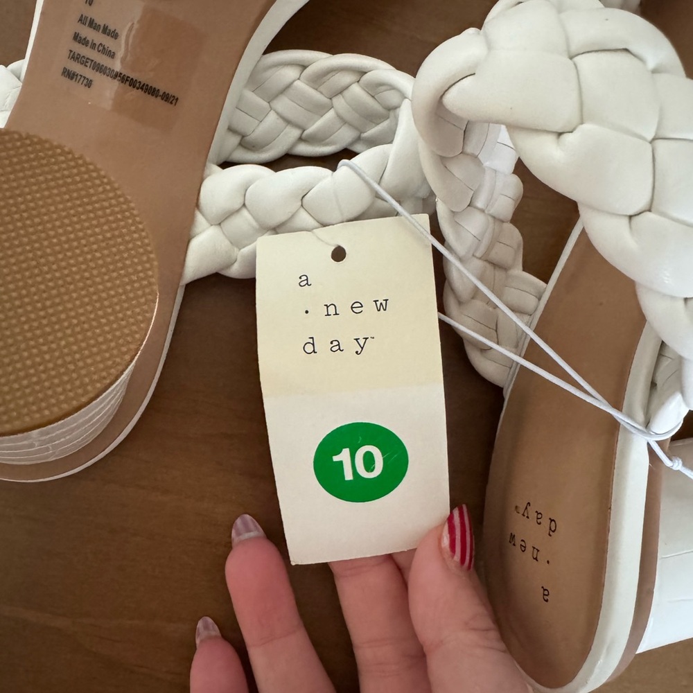 a new day White Braided Sandals - Picture 3 of 3